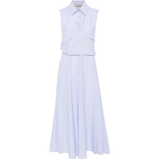 TWINSET abito midi a righe - blu