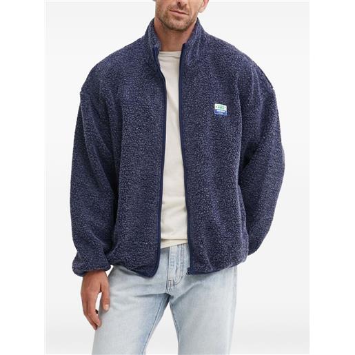 American Vintage giacca in pile con zip - blu