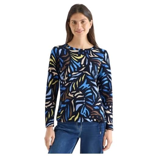 Cecil maglietta a fantasia, universale, blu, l