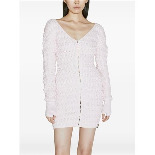 Isa Boulder abito a maniche lunghe con scollo a v - rosa