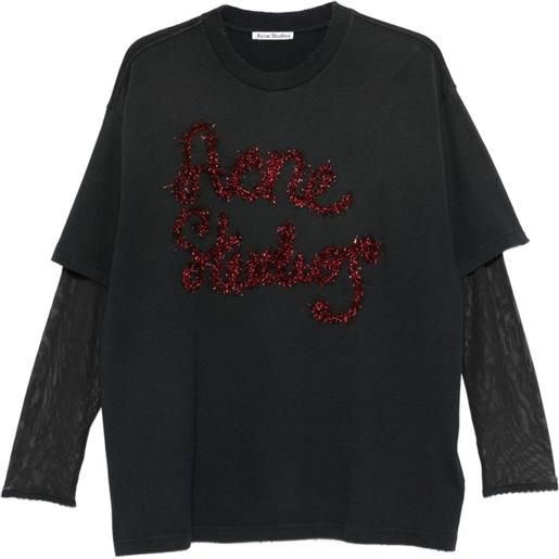 Acne Studios t-shirt con logo - grigio