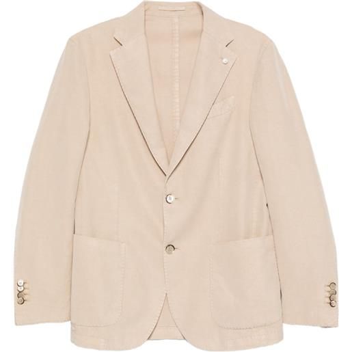 Luigi Bianchi blazer monopetto con bottoni - toni neutri