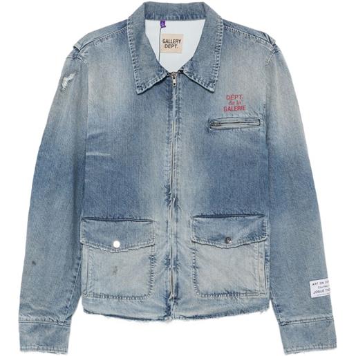 GALLERY DEPT. giacca denim con effetto sfumato - blu