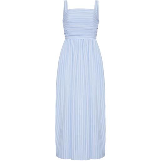 Adam Lippes abito midi calista a righe - blu