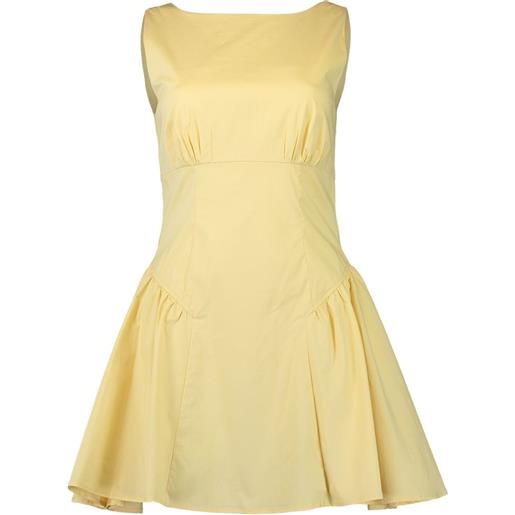 STAUD abito corto smanicato gwen - giallo