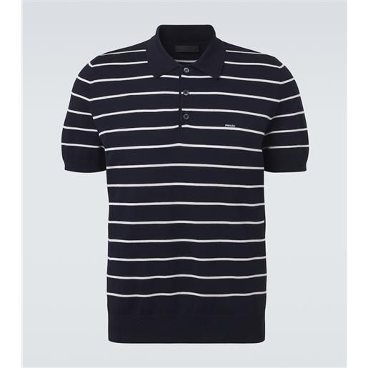 Prada polo in cotone a righe