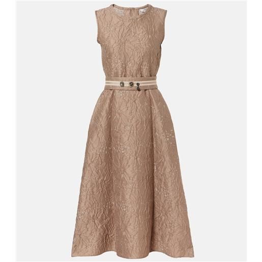 'S Max Mara abito midi in jacquard con cintura