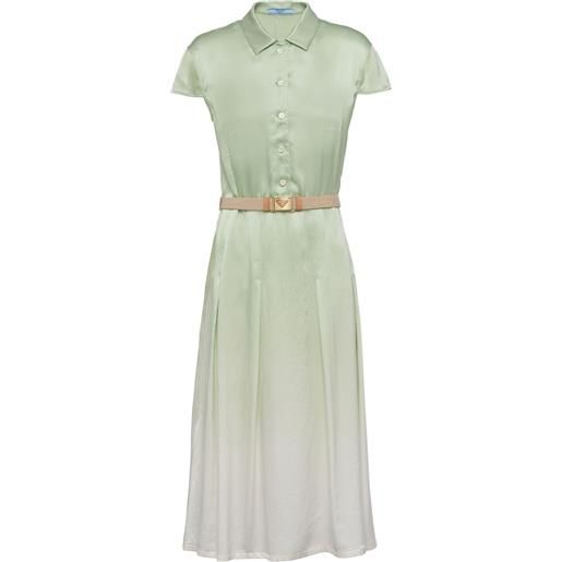 Prada abito midi con effetto sfumato - verde