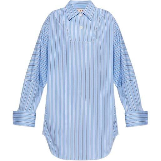 Marni abito a righe in cotone - blu