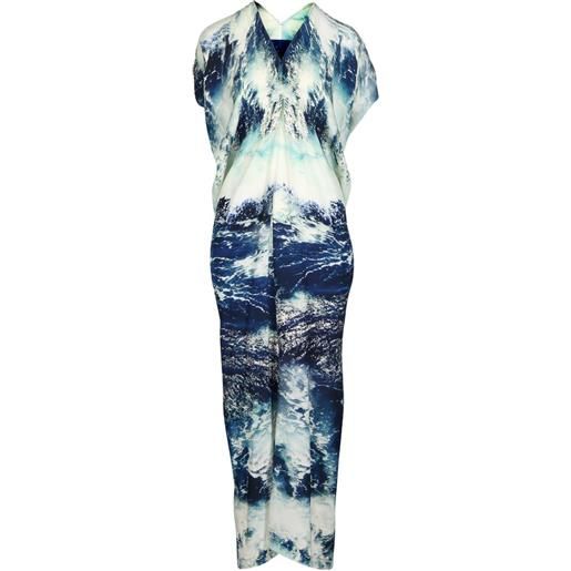 Zero + Maria Cornejo issa graphic-print v-neck maxi dress - blu