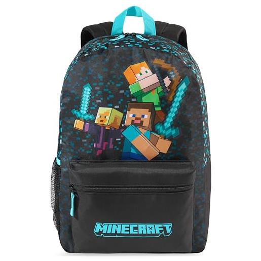 Zaino Scuola Ufficiale Minecraft Movie: Trolley Con Ruote, Scomparti E Spallacci, Per Bambini E Ragazzi! - copertina