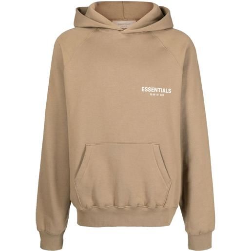 FEAR OF GOD ESSENTIALS felpa essentials con stampa - marrone