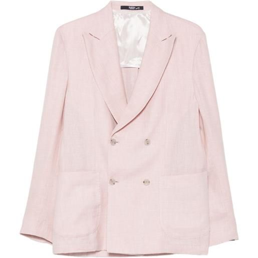 Barba blazer easy doppiopetto con revers a lancia - rosa