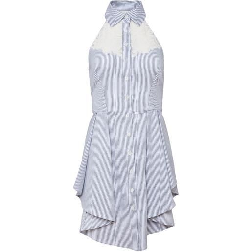 Fleur Du Mal abito corto con dettaglio cut-out - blu