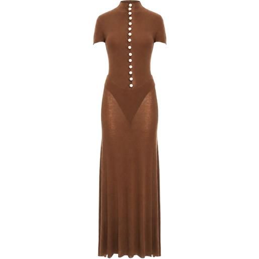 MANURÍ abito lungo con dettaglio cut-out - marrone