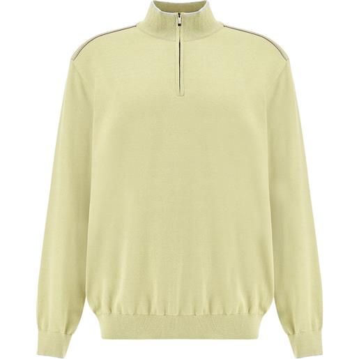 Paul & Shark maglione con mezza zip - verde