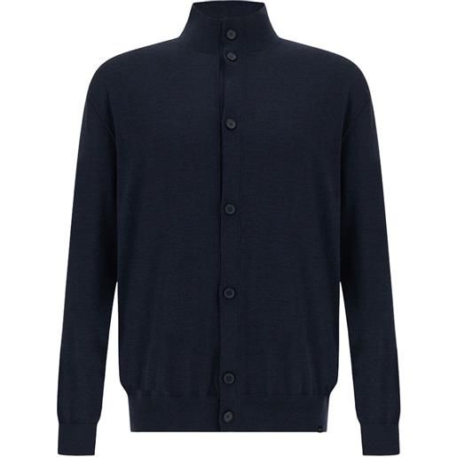 Paul & Shark cardigan a collo alto - blu