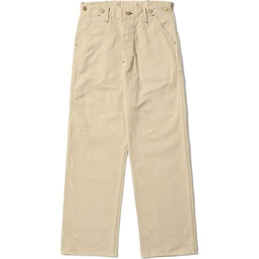 Sugar Cane Jeans pantaloni headlight con motivo a spina di pesce - toni neutri
