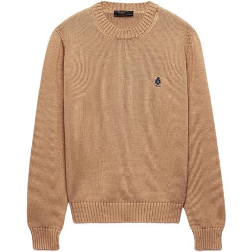 Prada maglione girocollo in cotone - toni neutri