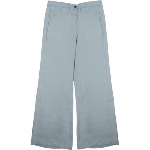 Nine In The Morning pantaloni a gamba ampia - blu