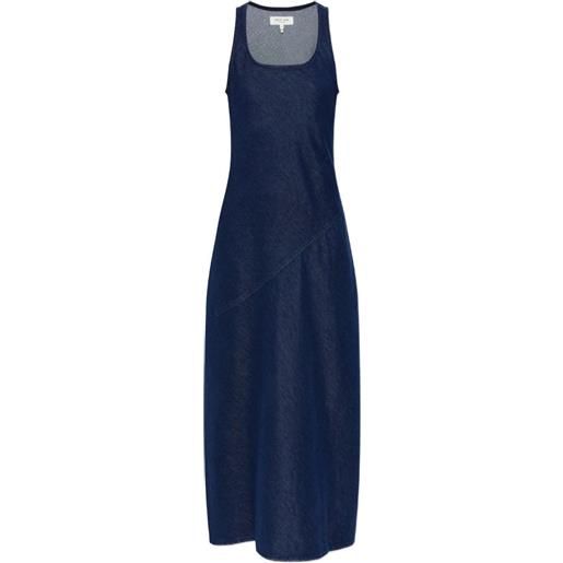 rag & bone abito lungo smanicato asimmetrico - blu