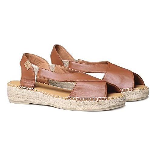 Toni Pons espadrillas da donna in pelle - elda - nougat, 38 eu