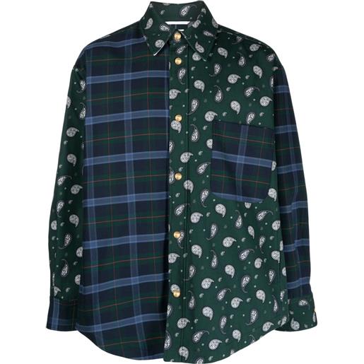 Thom Browne giacca-camicia oversize con stampa - verde
