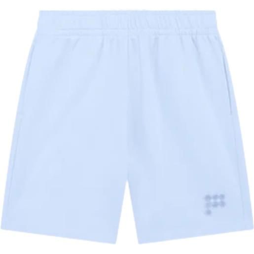 Pangaia shorts in cotone con applicazione logo - blu