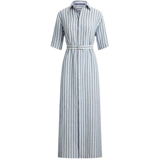 Ralph Lauren Collection abito carol midi a righe - blu