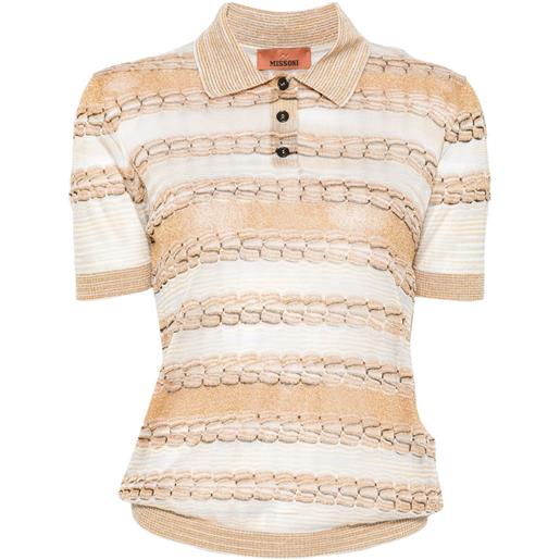 Missoni polo a righe - oro