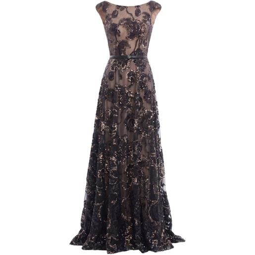 Saiid Kobeisy abito lungo con paillettes - nero