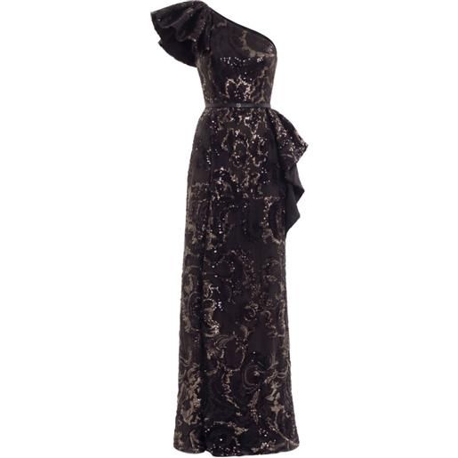 Saiid Kobeisy abito lungo con paillettes - nero