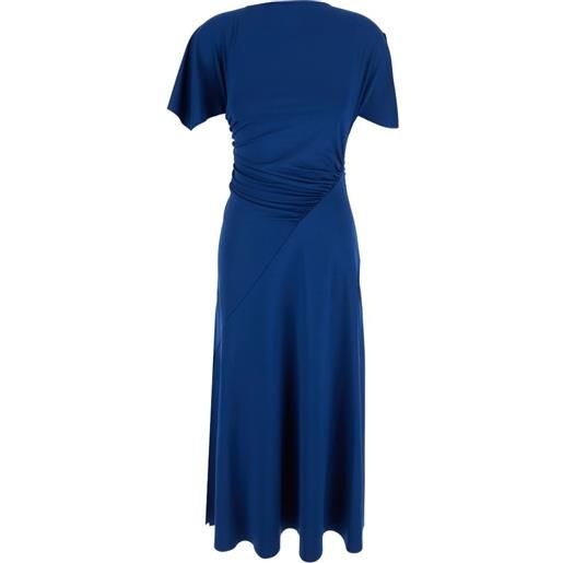 Victoria Beckham abito asimmetrico blousey - blu
