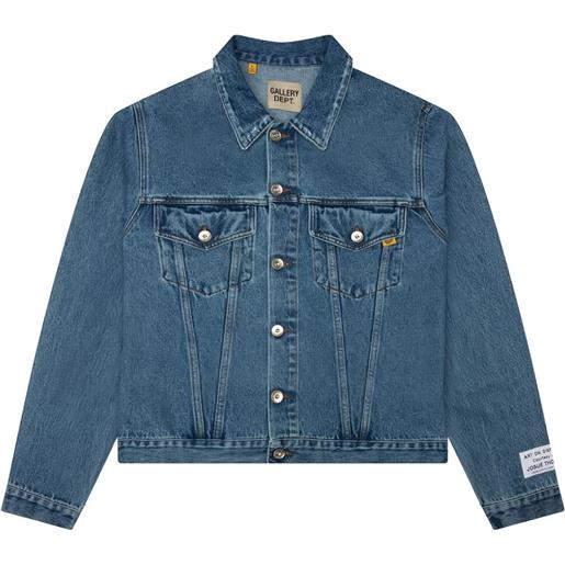 GALLERY DEPT. giacca denim con effetto schiarito - blu
