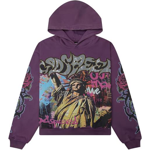 GODSPEED felpa vandal con stampa grafica - viola