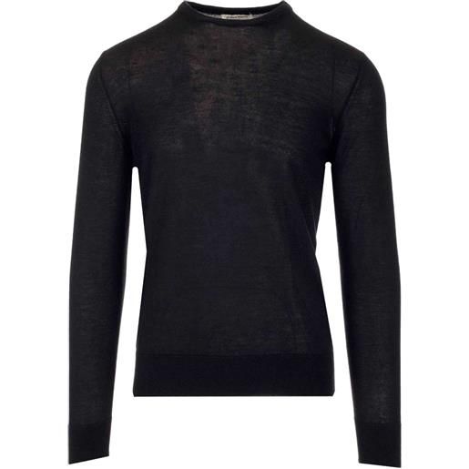 Al Duca D'Aosta 1902 t-shirt girocollo a maniche lunghe - nero