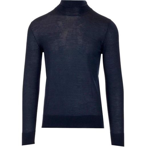 Al Duca D'Aosta 1902 t-shirt a maniche lunghe con collo alto - blu