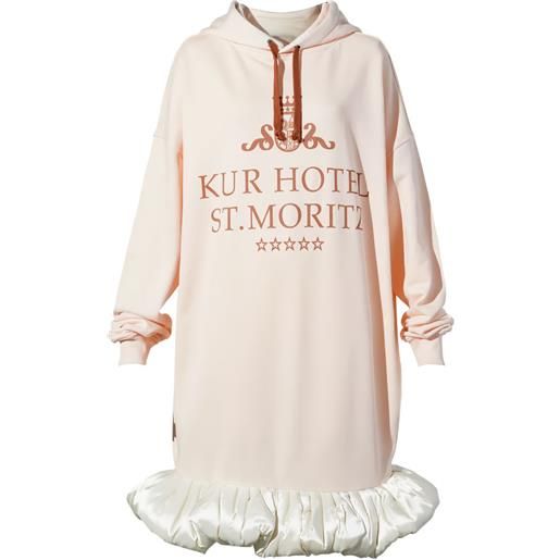 Laura Andrashko abito corto st. Moritz con ruches - rosa