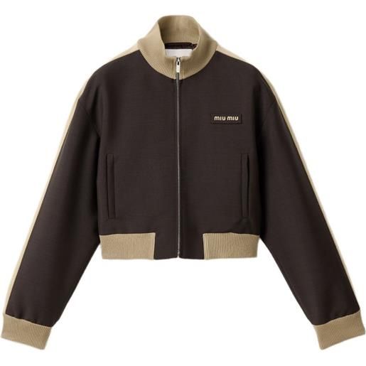 Miu Miu giacca in mohair - marrone