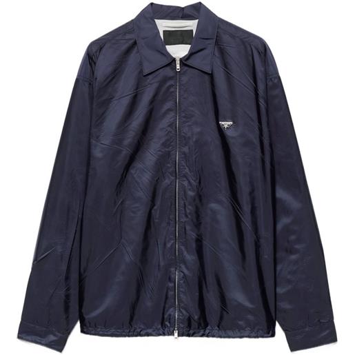 Prada camicia in re-nylon - blu