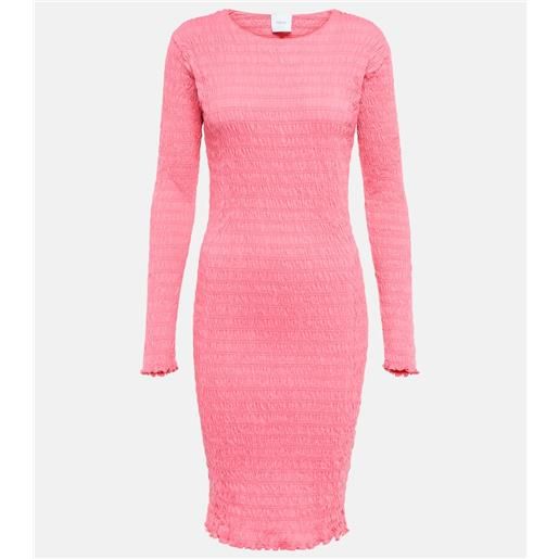 Patou miniabito in jersey di cotone a punto smock