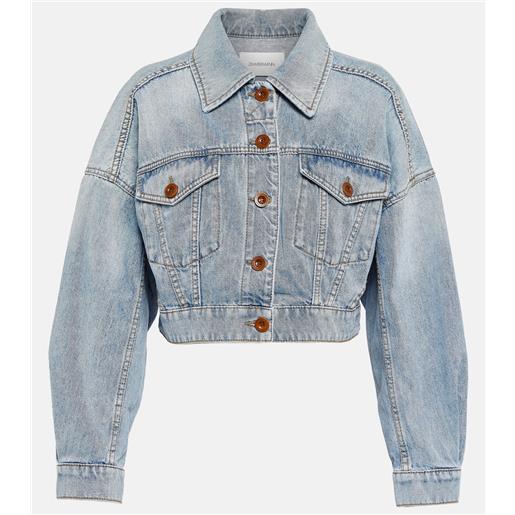 Zimmermann giacca di jeans cropped raie