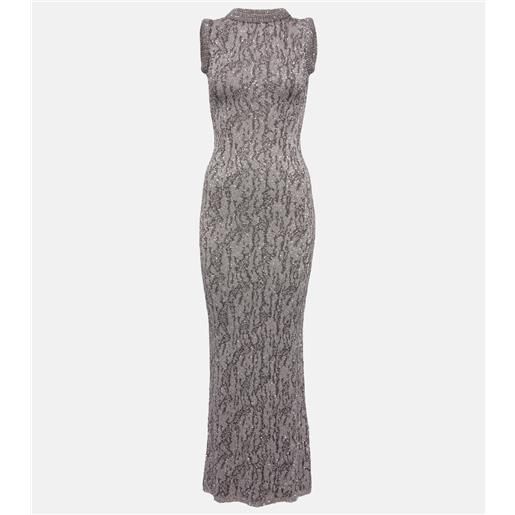 Acne Studios abito lungo in jacquard con paillettes