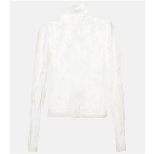 Acne Studios top in misto cotone a collo alto