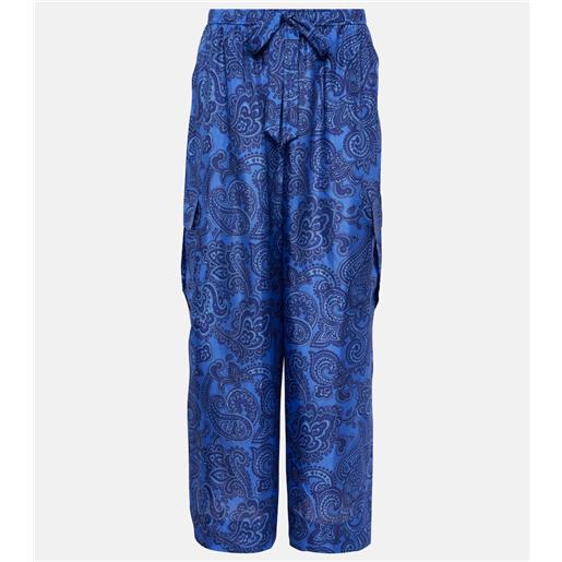 Zimmermann pantaloni ottie a gamba larga in seta