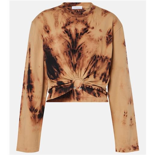 Rabanne t-shirt in jersey di cotone tie-dye