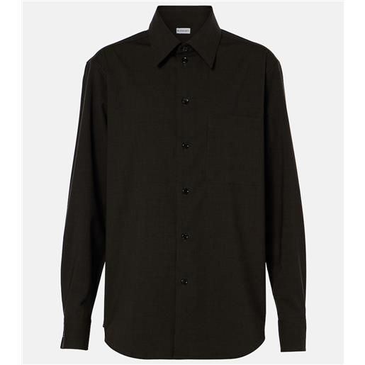 Burberry camicia in misto lana
