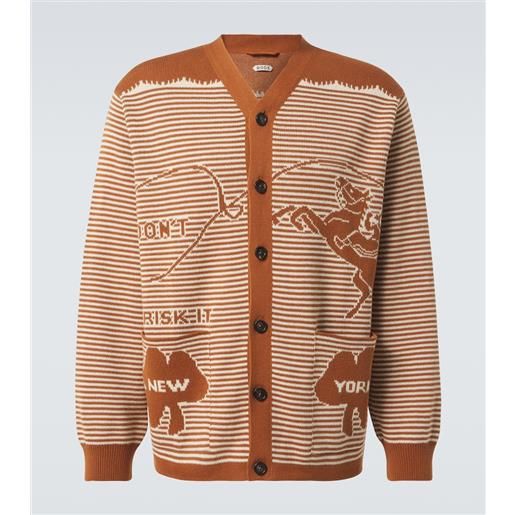 Bode cardigan buckaroo in cotone a righe