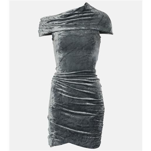 Rick Owens abito corto lola in velluto