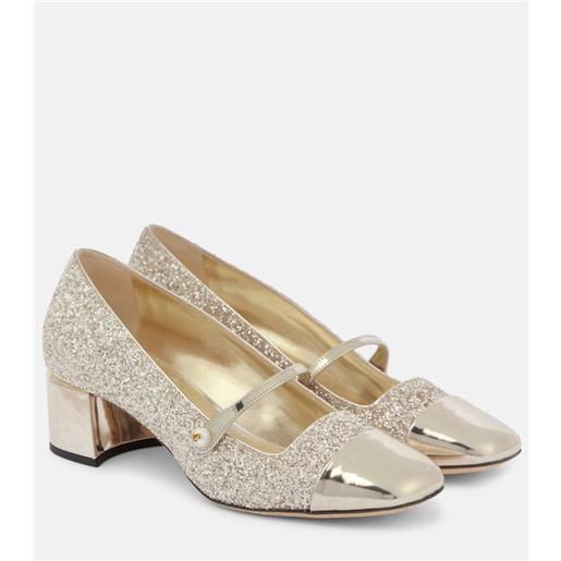 Jimmy Choo pumps elisa 45 in pelle con glitter